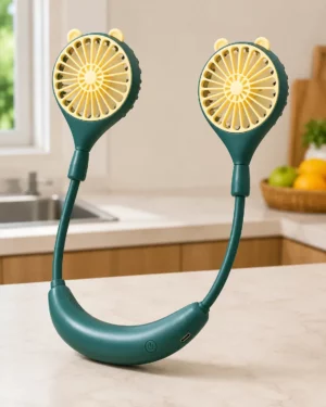 Hands-Free Rechargeable Neck Fan – Portable Cooling Solution