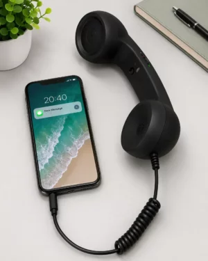 Vintage Phone Handset Receiver with Advanced Noise Filtering Technology