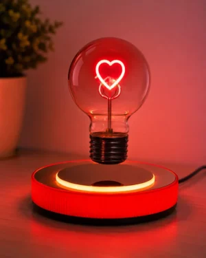 Levitating Heart-Shaped Magnetic LED Lamp