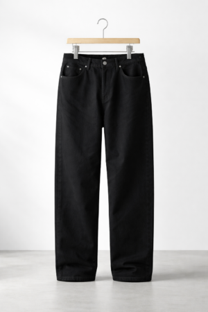 Men's Premium Black Baggy Jeans – Contemporary Relaxed Fit