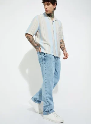 Skyline Light Blue Relaxed Fit Denim – Contemporary Urban & Professional Collection