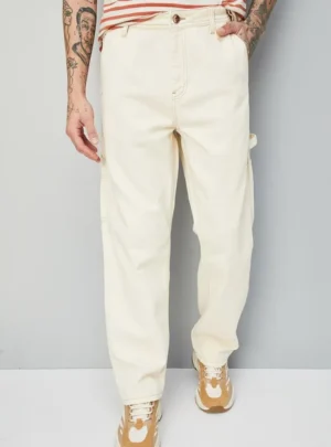 Ecru Utility Jeans – Ivory Ledger Premium Denim