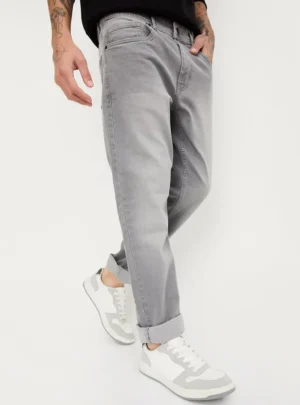 Silver Ledger – Premium Grey Tapered Jeans for Modern Style