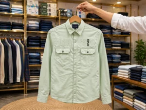 Olive Green Full Sleeve Shirt for Men – Timeless Smart Casual Wear