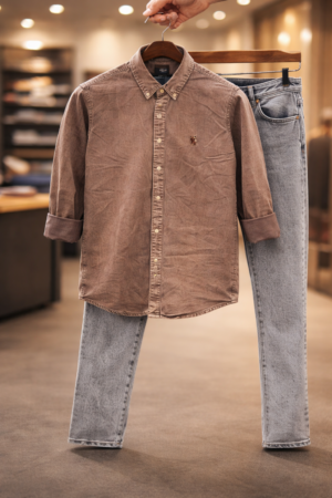 Men's Casual Shirt & Denim Jeans Set – Versatile Everyday Wardrobe Staple - image 1