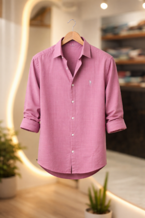 Men's Red Embroidered Casual Shirt – Modern Style & Comfort