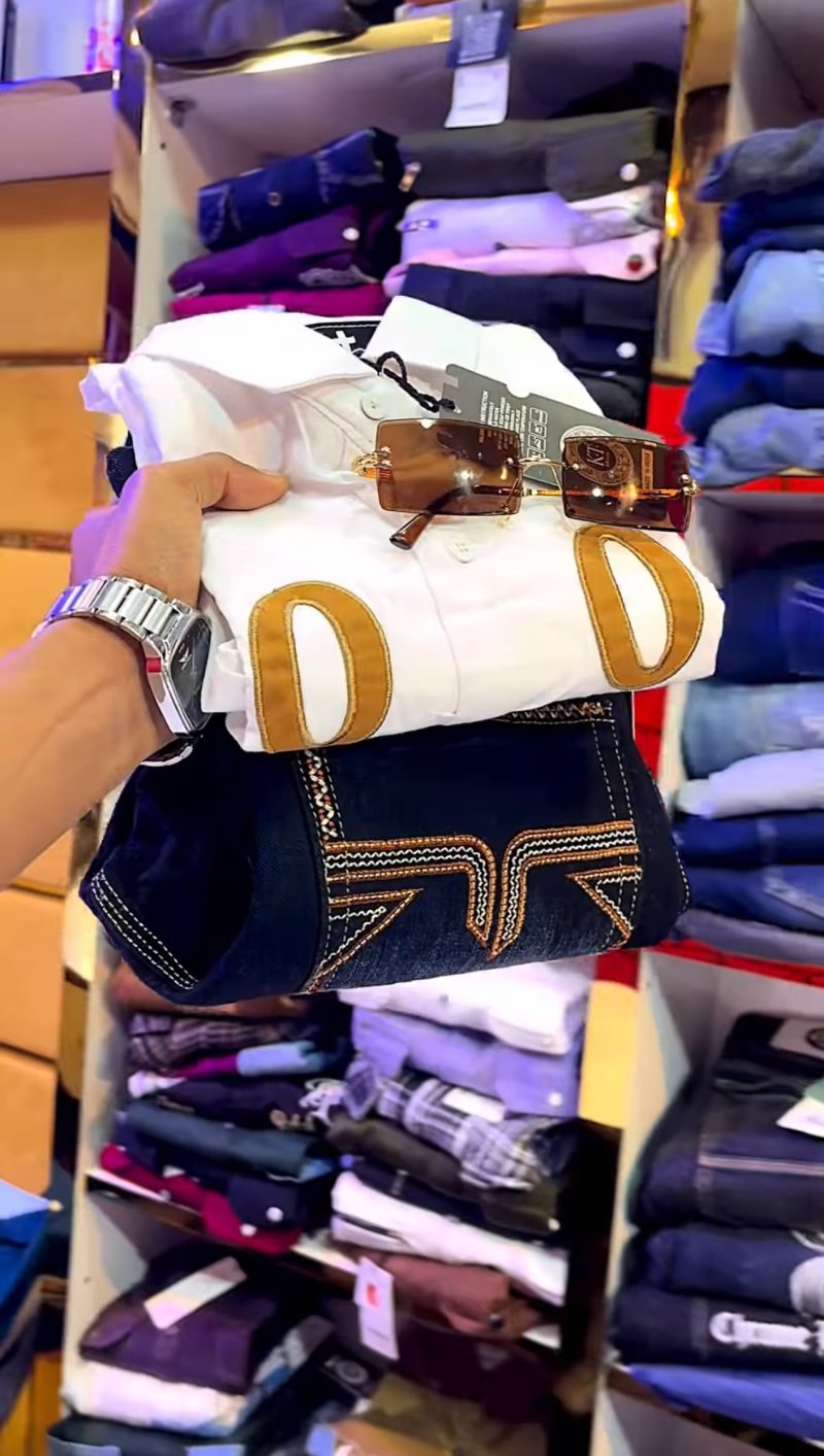 Men's White Printed Shirt with Denim Jeans Combo - Premium Casual & Party Wear Outfit