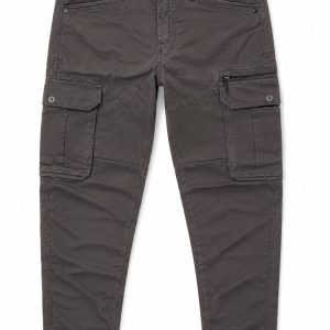 Charcoal Grey Slim Cargo Pants for Men - Everyday Comfort & Style