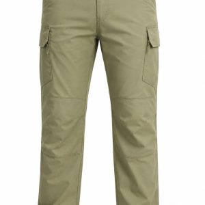 Men's Khaki Cargo Pants – Cotton Blend with Multiple Utility Pockets