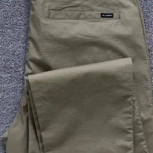 Men's Olive Green Lightweight Chino Pants – Quick Dry Nylon Straight Fit Trousers