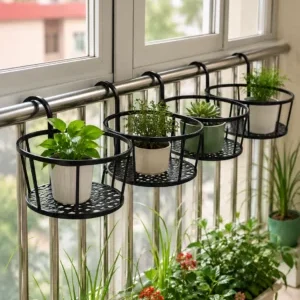 Premium Balcony Railing Plant Stand - Elegant Garden Display