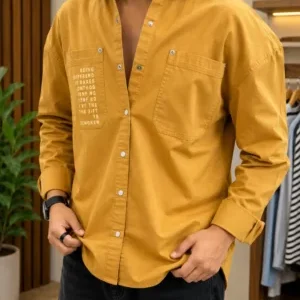Men's Solid Long Sleeve Shirt | Premium Cotton Blend | Versatile Smart Casual Wear